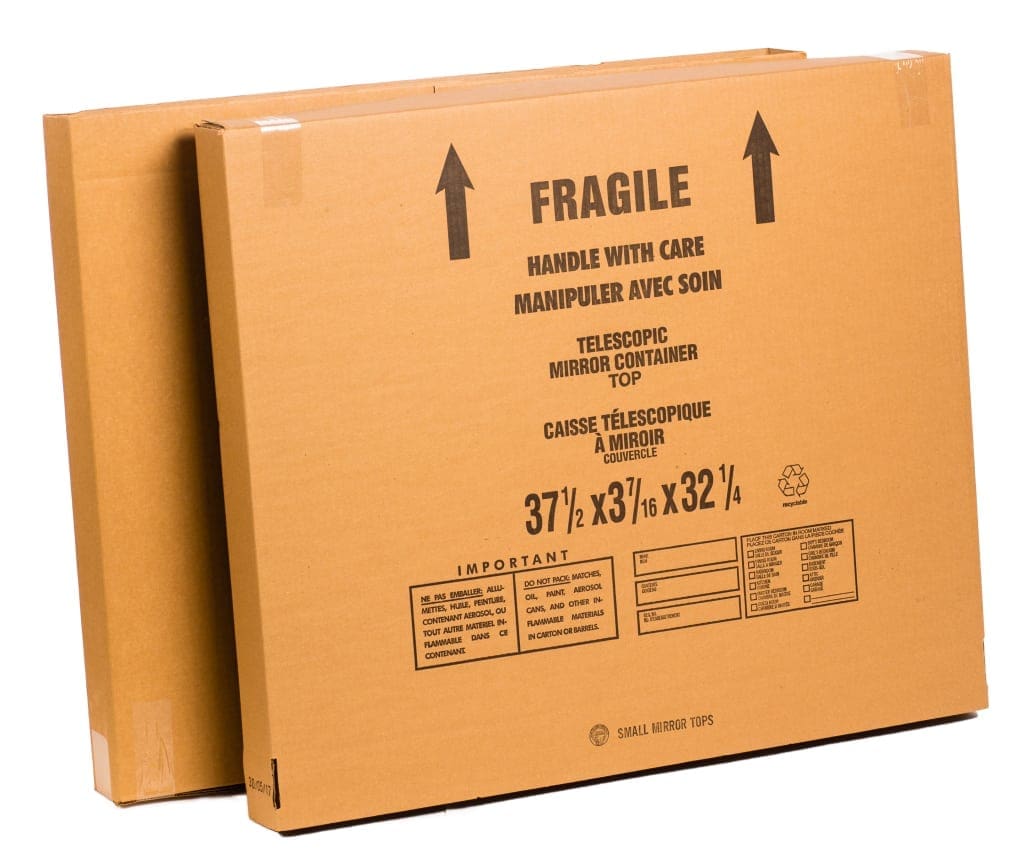 Single Telescopic mirror box for moving